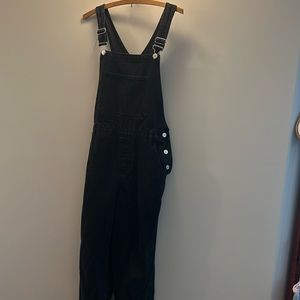 Cute black denim overalls